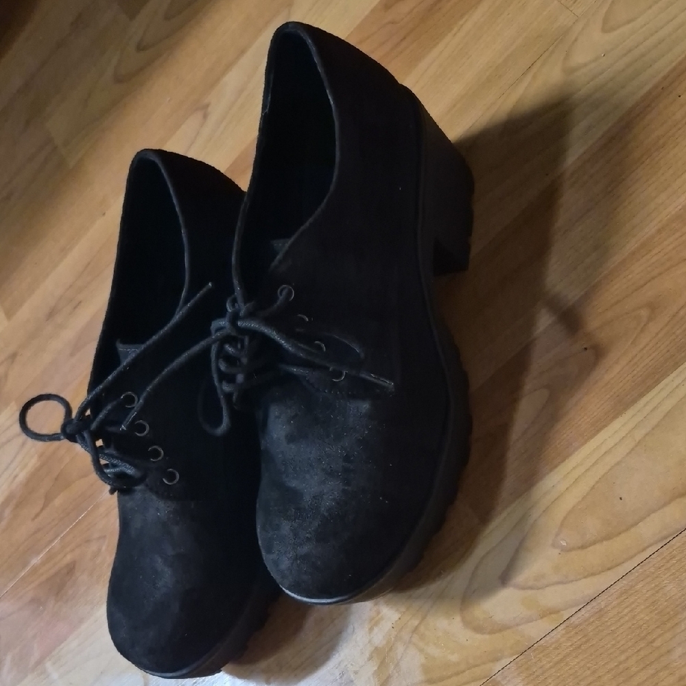 Soda Black Lace-Up Women's Boots